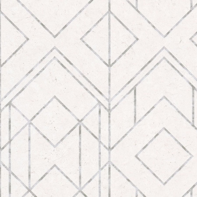 Tapeta ścienna  AS Metropolitan Stories 2 37869-1, tapeta do pokoju, przedpokoju, holu, wzór geometryczny, biały marmurek, srebrny wzór