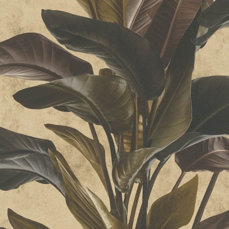 Tapeta AS Metropolitan Stories 2 37862-4 tapeta ścienna na flizelinie, palmy, liście bananowca, złoty, brąz