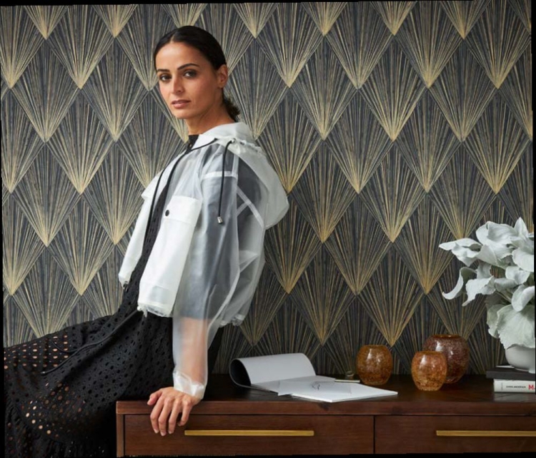 Tapeta ścienna wzór geometryczny, AS Metropolitan Stories 37864-4 czarno-złote, romby, kwadraty