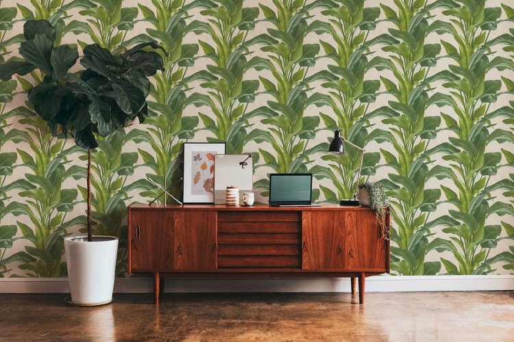 Tapeta AS Metropolitan Stories 2 37862-3 tapeta ścienna na flizelinie, palmy, liście, zielona