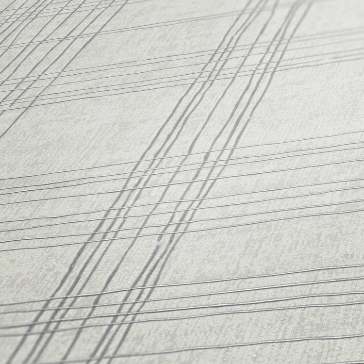 Tapeta ścienna AS Metropolitan Stories 37919-1, biało-srebrny wzór geometryczny, krata