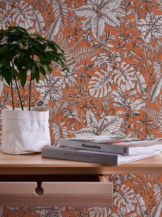 Tapeta Hechter 6 AS 375204, tapeta z motywem liści, botaniczna