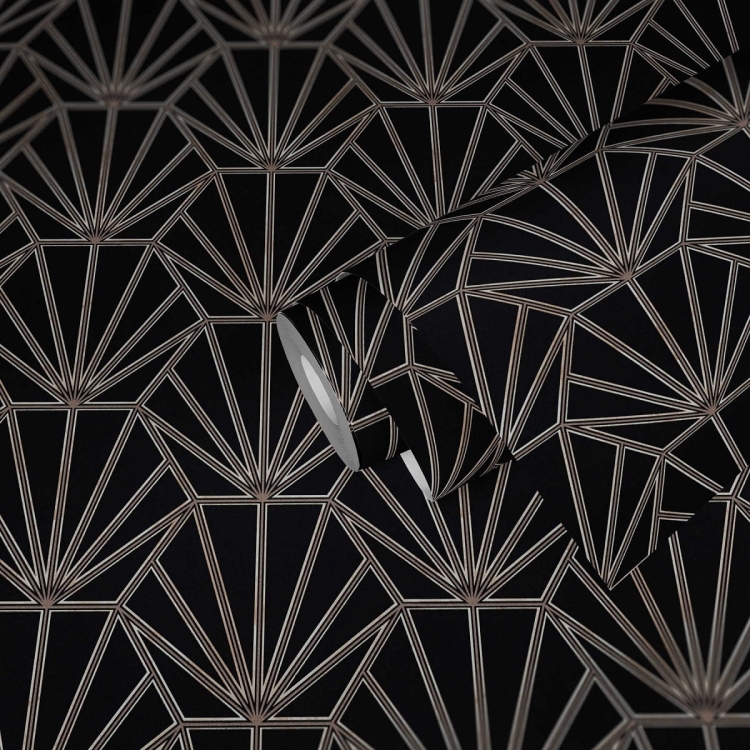 Tapeta Hechter 6 AS 375281 , tapeta wzór geometryczny, sześciokąty, wachlarze