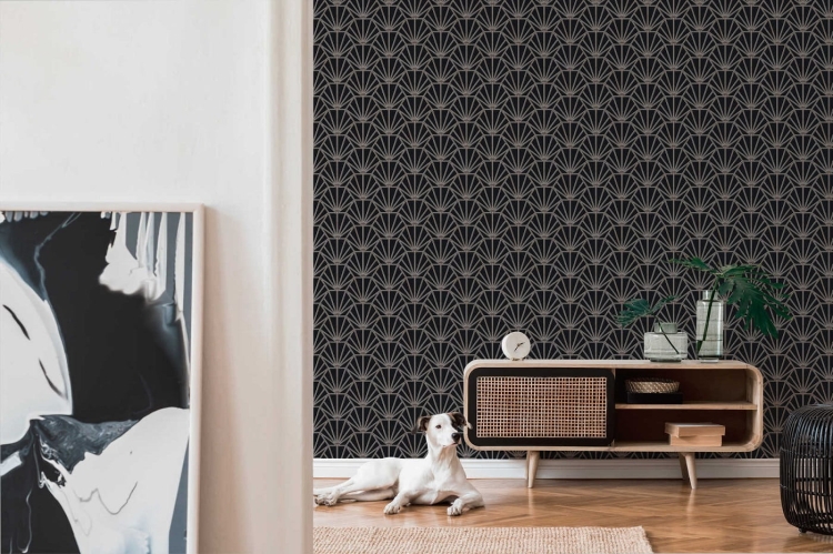 Tapeta Hechter 6 AS 375281 , tapeta wzór geometryczny, sześciokąty, wachlarze