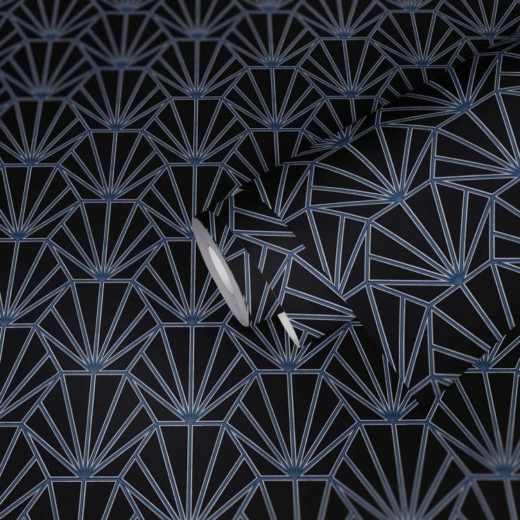 Tapeta Hechter 6 AS 375282 , tapeta wzór geometryczny, sześciokąty, wachlarze