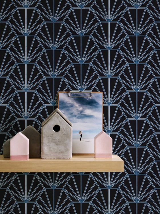 Tapeta Hechter 6 AS 375282 , tapeta wzór geometryczny, sześciokąty, wachlarze