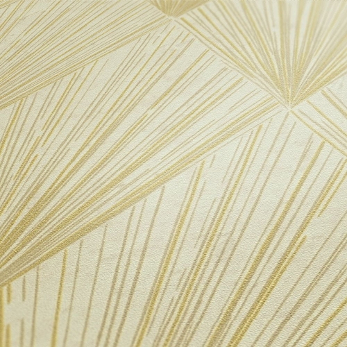 Tapeta AS Metropolitan Stories 2 37864-3, tapeta ścienna na flizelinie wzór geometryczny, romby, kwadraty, linie, beżowy, złoty