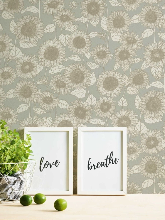 Tapeta New Life 37685-2 tapeta ścienna na flizelinie, do pokoju, kwiaty, decor, szałwiowo-złoty, kolor