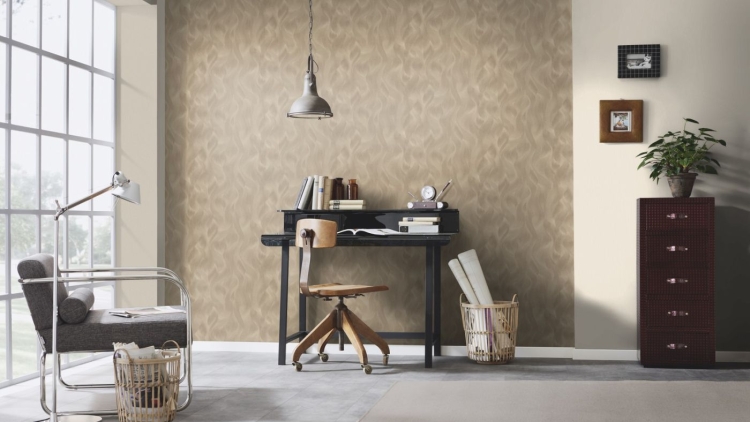 Tapeta Erismann Elle 10151-30 na flizelinie w złote fale styl glamour