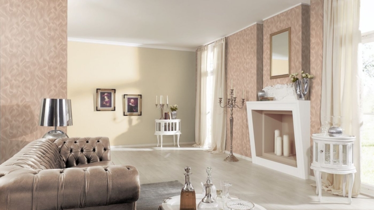 Tapeta Erismann Elle 10151-05 na flizelinie brudny róż fale glamour