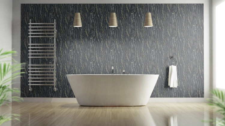 Tapeta Erismann Elle 10149-15 na flizelinie imitacja marmuru, czarny marmur naturalny