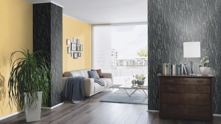 Tapeta Erismann Elle 10149-15 na flizelinie imitacja marmuru, czarny marmur naturalny