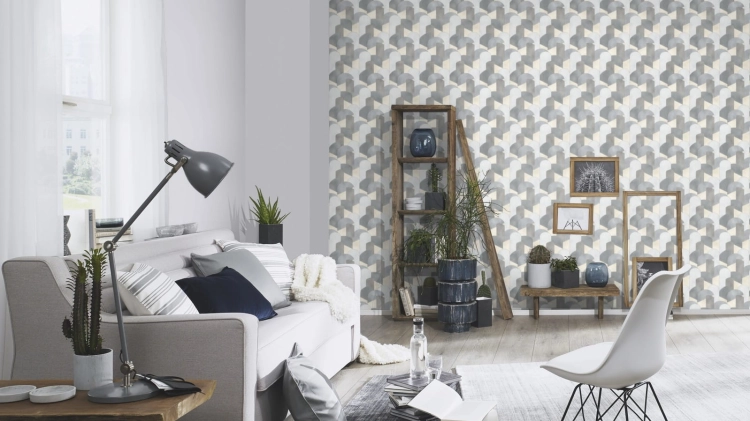 Tapeta Erismann Elle 10171-29 na flizelinie jednolita jednobarwna szara z brokatem