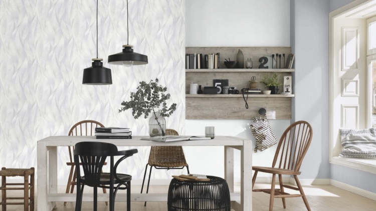 Tapeta Erismann fashion for Walls 2 10148-31 na flizelinie, wzór botaniczny, liście z brokatem, wzór 3D