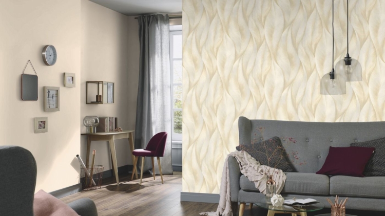 Tapeta Erismann fashion for Walls 2 10148-14 wzór botaniczny, glamour na flizelinie, liście z brokatem, wzór 3D