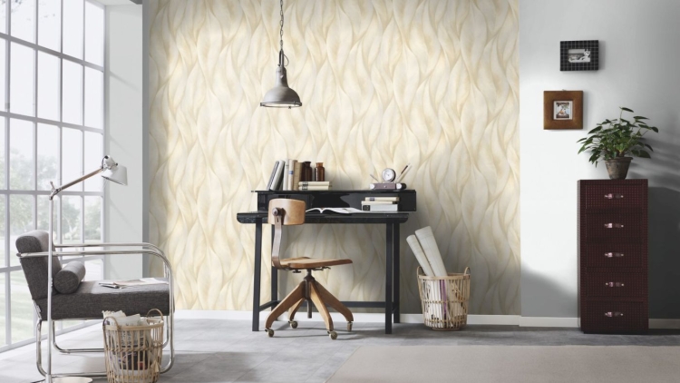 Tapeta Erismann fashion for Walls 2 10148-14 wzór botaniczny, glamour na flizelinie, liście z brokatem, wzór 3D