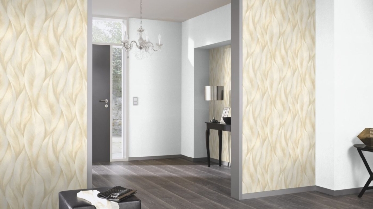 Tapeta Erismann fashion for Walls 2 10148-14 wzór botaniczny, glamour na flizelinie, liście z brokatem, wzór 3D