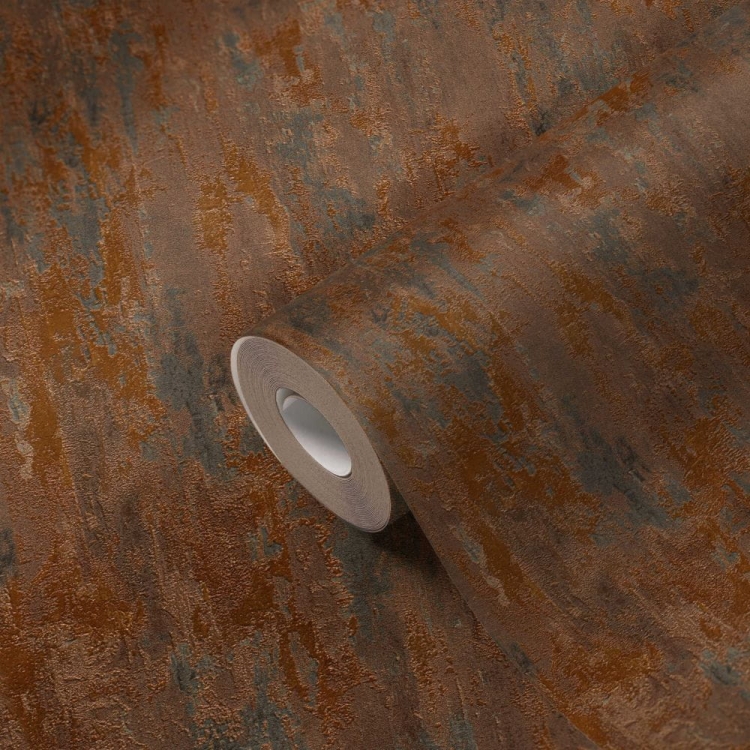 Tapeta ścienna winylowa na flizelinie AS Il Decoro 326511 miedziany tynk ozdobny