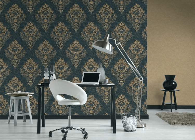 Metropolitan Stories 2 37902-5 Tapeta ścienna AS Creation, tynk ozdobny wenecki beżowy, złoty, aranżacja