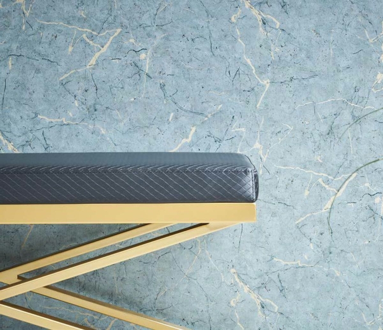 Tapeta AS Metropolitan Stories 2 37855-1 , tapeta ścienna na flizelinie, niebieski marmur, kamień, tynk, aranżacja