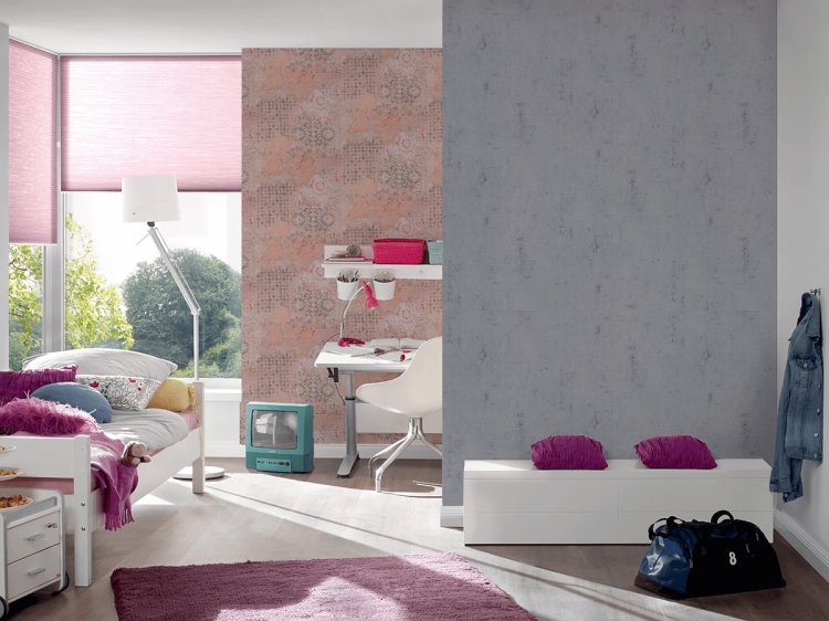 Tapeta AS Metropolitan Stories 2 37903-6, tynk zacierany na ostro, w kolorze stalowej szarości