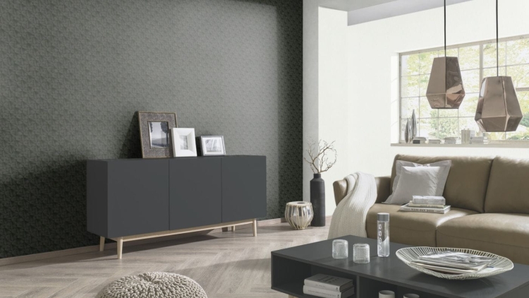 Tapeta Erismann 10106-15, wzór geometryczny, tapeta czarna, połyskująca