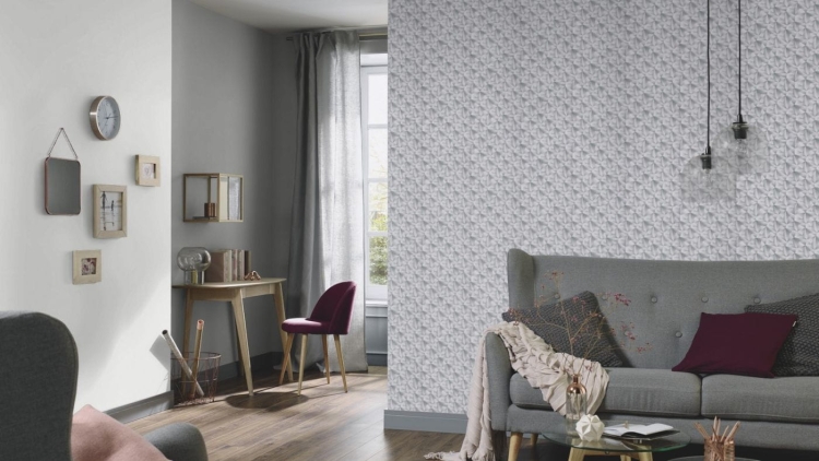 Tapeta Erismann 10106-34, wzór geometryczny, tapeta srebrna, połyskująca