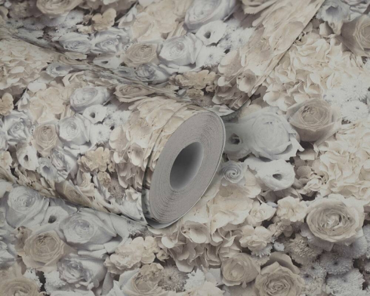 Trendwall 2 38008-3 Tapeta ścienna AS , tapeta kwiaty, gęste róże, piwonie