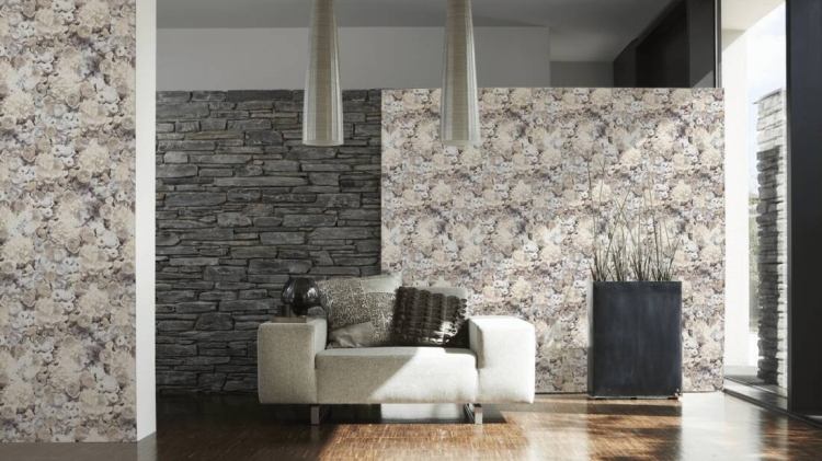 Trendwall 2 38008-3 Tapeta ścienna AS , tapeta kwiaty, gęste róże, piwonie