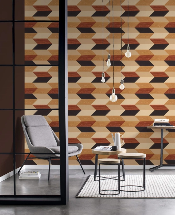 Zoya 638561 Tapeta ścienna Rasch , wzór geometryczny, deska