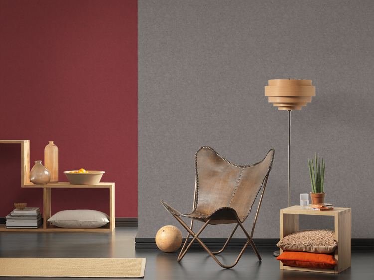 Tapeta AS Metropolitan Stories 2 37865-3, okładzina winylowa na ścianę na flizelinie, tynk, marmur, beton czerwony