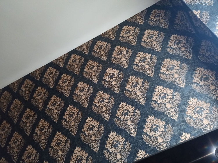 Tapeta AS Metropolitan Stories 2 37901-2, tapeta w ornament, granatowy, złoty, tapeta ścienna na flizelinie do salonu, styl glamour, barok,