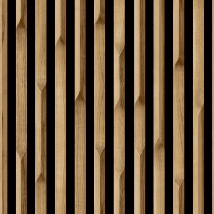 Grandeco 180101 Tapeta ścienna, drewniane lamele na flizelinie brązowe 3D