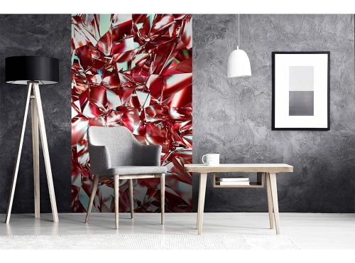 Fototapeta MS-2-0281 Czerwony kryształ 3D flizelinowa Dimex