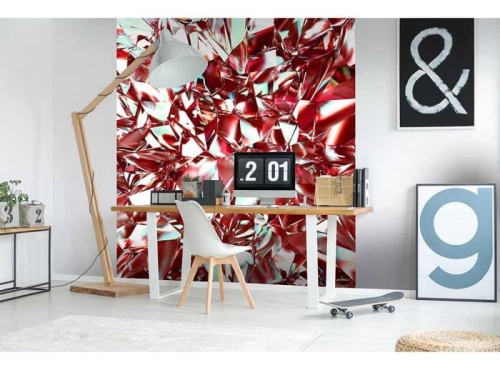 Fototapeta MS-3-0281 Czerwony kryształ 3D fizelinowa Dimex