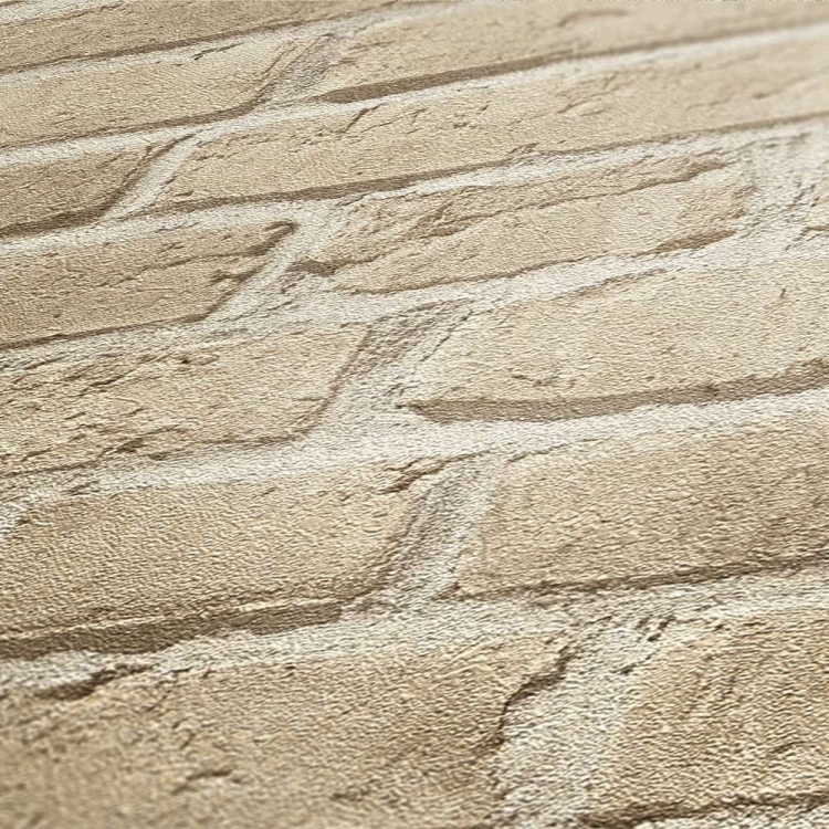 Tapeta AS 35581-2 Best of Wood'n Stone 2, okładzina na ścianę cegła 3D ciepły beż