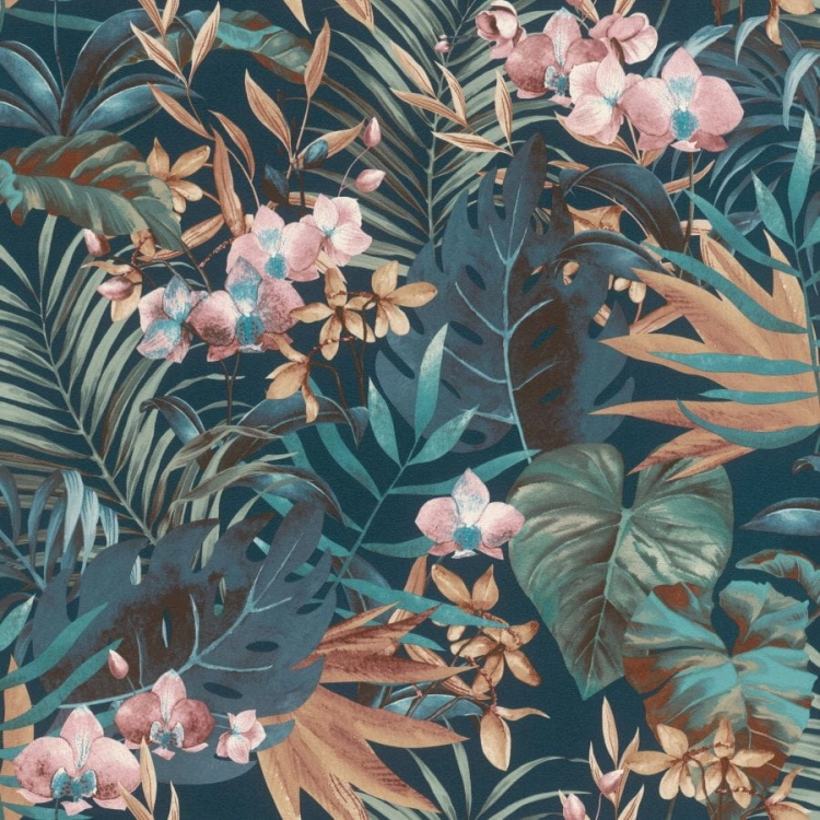 Tapeta Rasch Salsa 833133 liście, kwiaty, storczyki