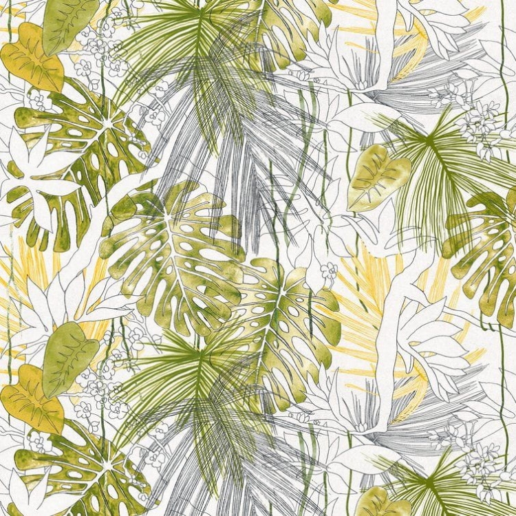 Metropolitan Stories The Wall 38232-1 Tapeta ścienna AS-MURAL, liście, monstery