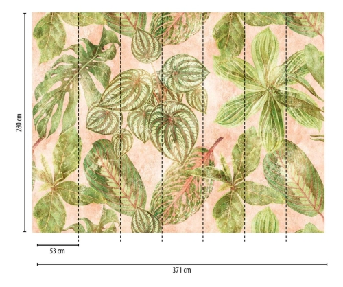 Metropolitan Stories The Wall 38242-1 Tapeta ścienna AS-MURAL, liście, rośliny