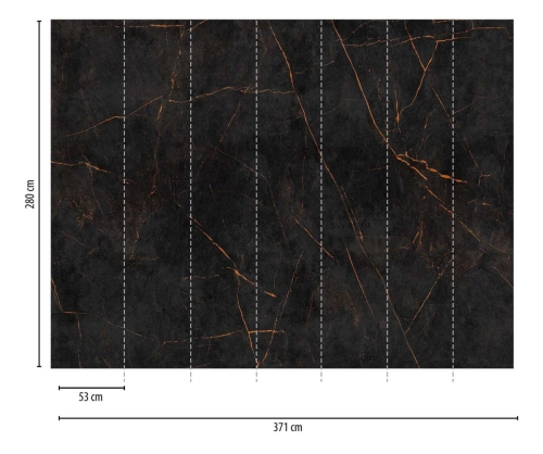 Metropolitan Stories The Wall 38225-1 Tapeta ścienna AS-MURAL, marmur czarny