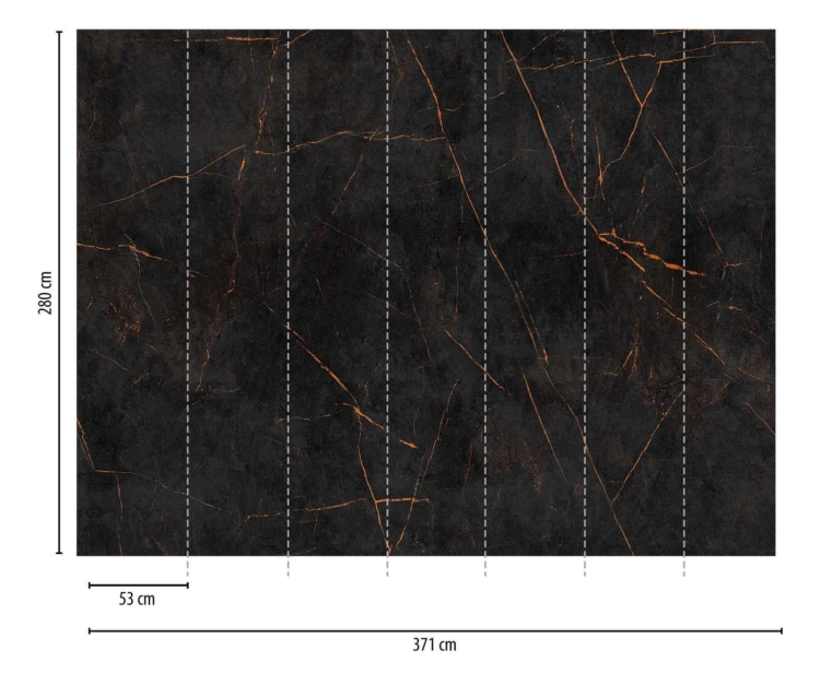 Metropolitan Stories The Wall 38225-1 Tapeta ścienna AS-MURAL, marmur czarny