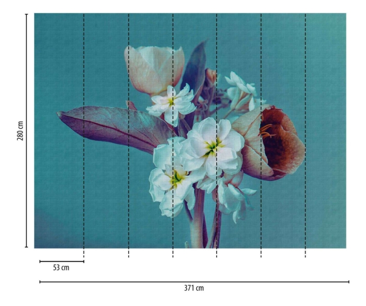 Metropolitan Stories The Wall 38269-1 Tapeta ścienna AS-MURAL, kwiaty, bukiet kwiatów