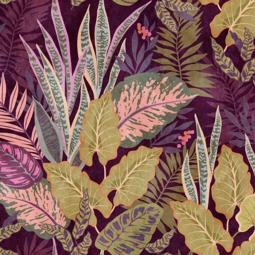 Metropolitan Stories The Wall 38275-1 Tapeta ścienna AS-MURAL, kolorowe liście, botanika