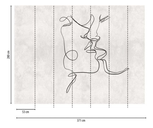 Metropolitan Stories The Wall 38284-1 Tapeta ścienna AS-MURAL, abstrakcja, grafika, twarze