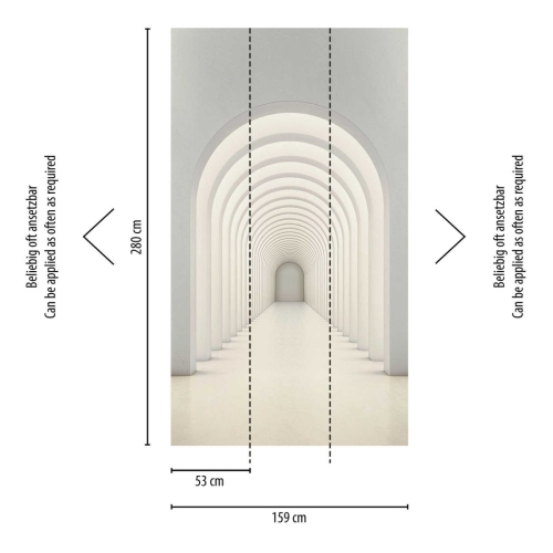 Metropolitan Stories The Wall 38282-1 Tapeta ścienna AS-MURAL, wzór przestrzenny, 3d