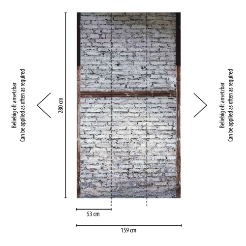 Metropolitan Stories The Wall 38351-1 Tapeta ścienna AS-MURAL, cegła, cegły, stara cegła, blacha