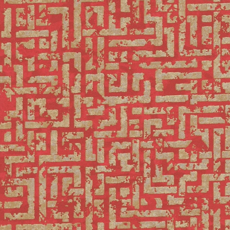 Tapeta AS My Home. My Spa. 38695-4 , wzór reliefowy, etniczny, geometryczny, czerwony