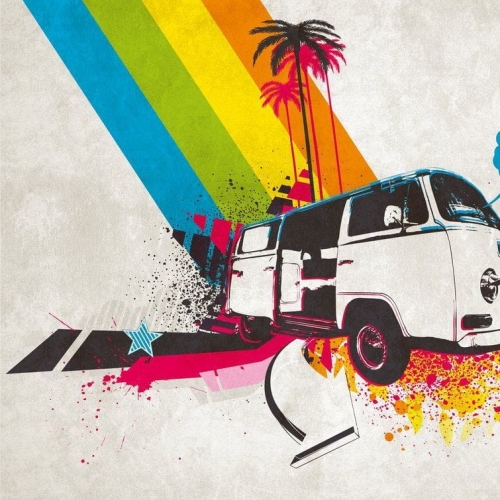 Metropolitan Stories The Wall 38302-1 Tapeta ścienna AS-MURAL, kolorowa grafika, auto