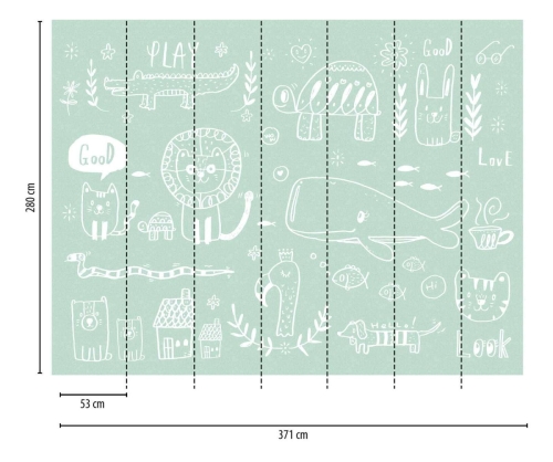 Metropolitan Stories The Wall 38304-1 Tapeta ścienna AS-MURAL, rysunki, dziecięca