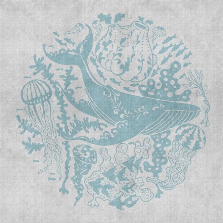 Metropolitan Stories The Wall 38306-1 Tapeta ścienna AS-MURAL, motyw morski, ryby, meduzy